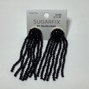 Sugarfix by baublebar black beaded dangle earrings